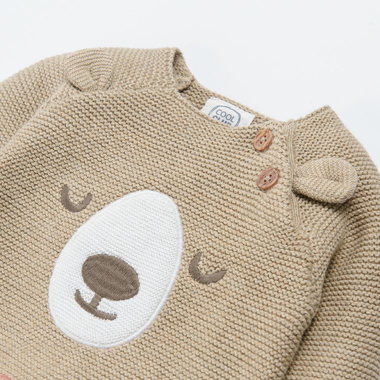 Cool Club, Sweter chłopięcy, jasnobrązowy