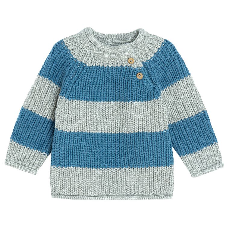 Cool Club, Sweter chłopięcy, szaro-niebieski