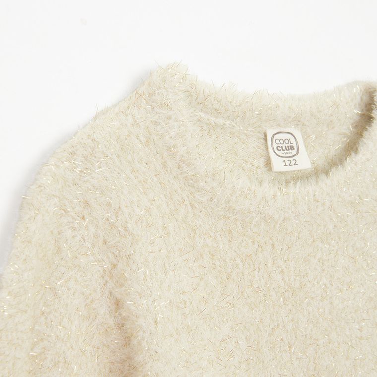 Cool Club, Sweter dziewczęcy, beżowy