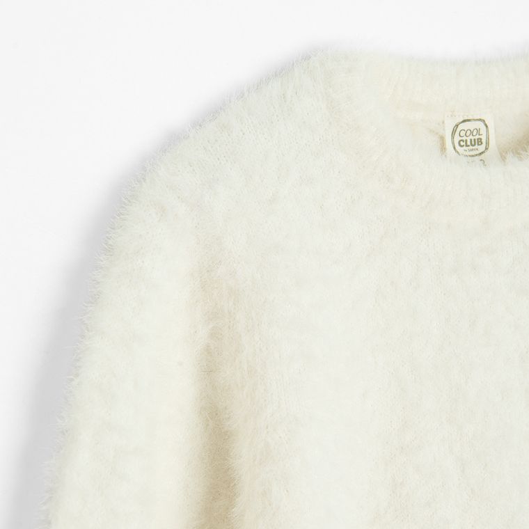 Cool Club, Sweter dziewczęcy, biały