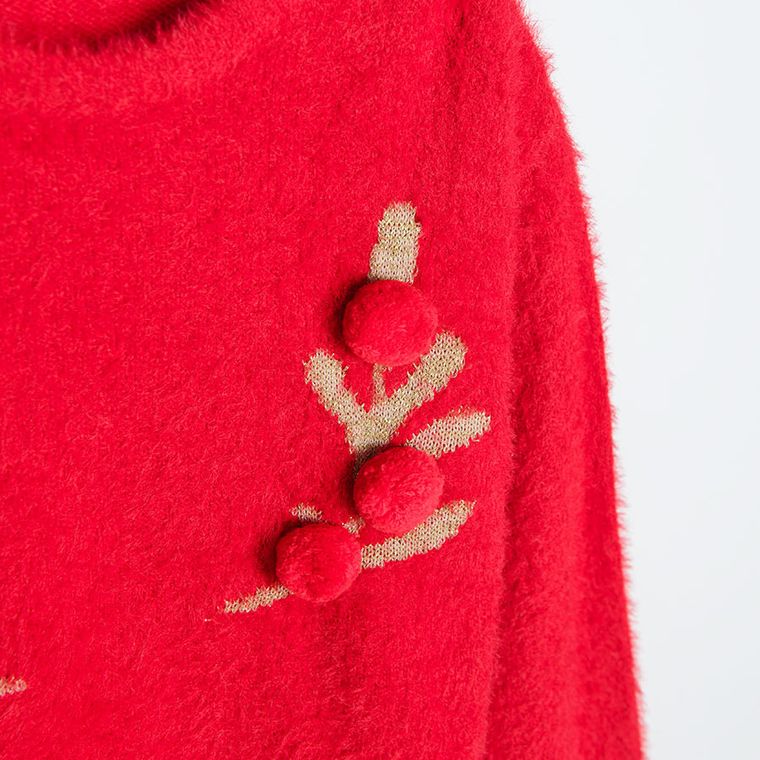 Cool Club, Sweter dziewczęcy, czerwony