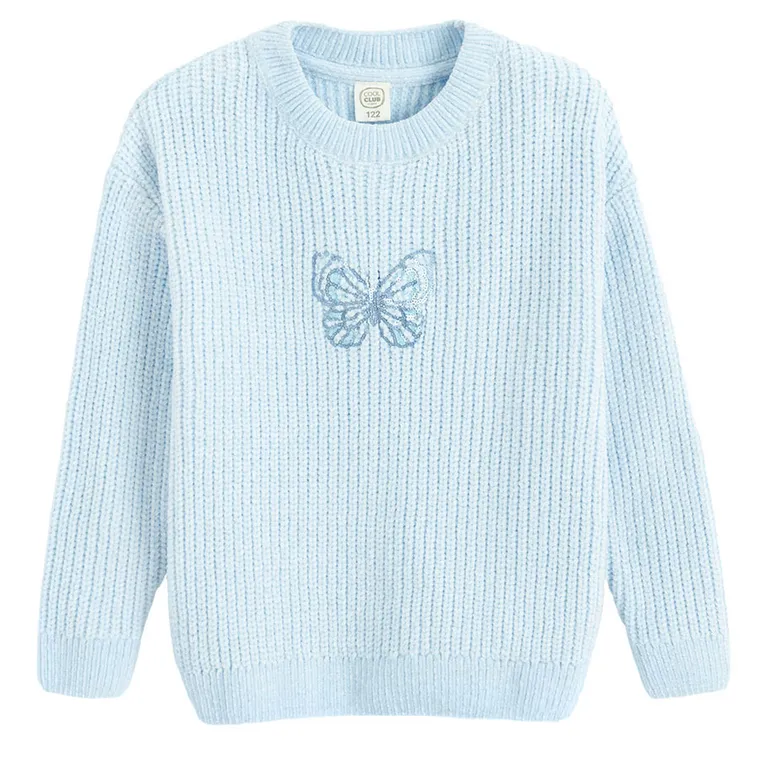 Cool Club, Sweter dziewczęcy, niebieski
