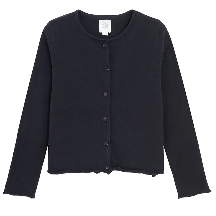 Cool Club, Sweter dziewczęcy, rozpinany, granatowy