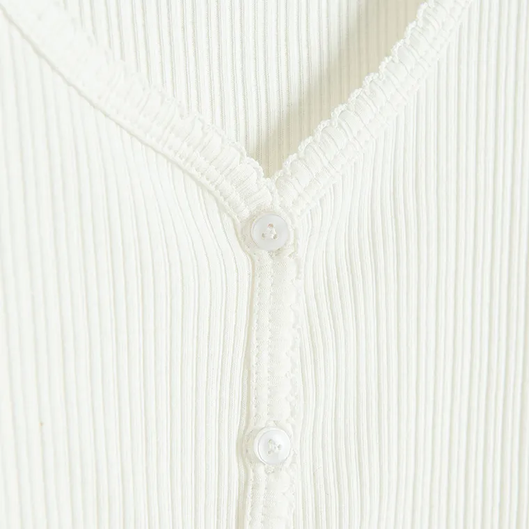 Cool Club, Sweter dziewczęcy, rozpinany, prążkowany, biały