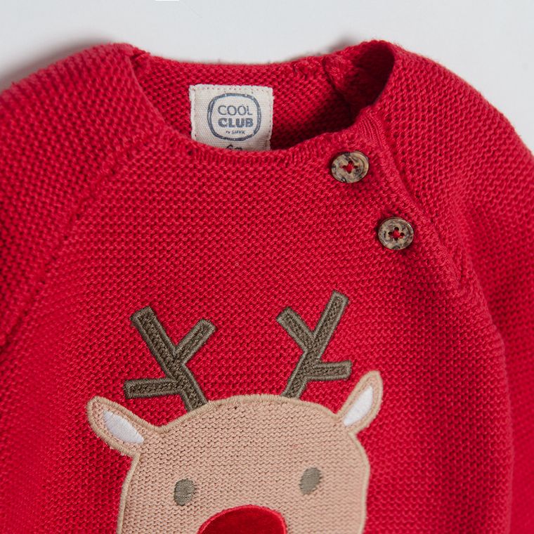 Cool Club, Sweter niemowlęcy, czerwony
