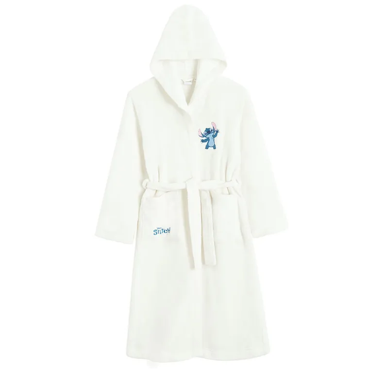 Cool Club, Szlafrok dziewczęcy z kapturem, biały, Lilo i Stitch