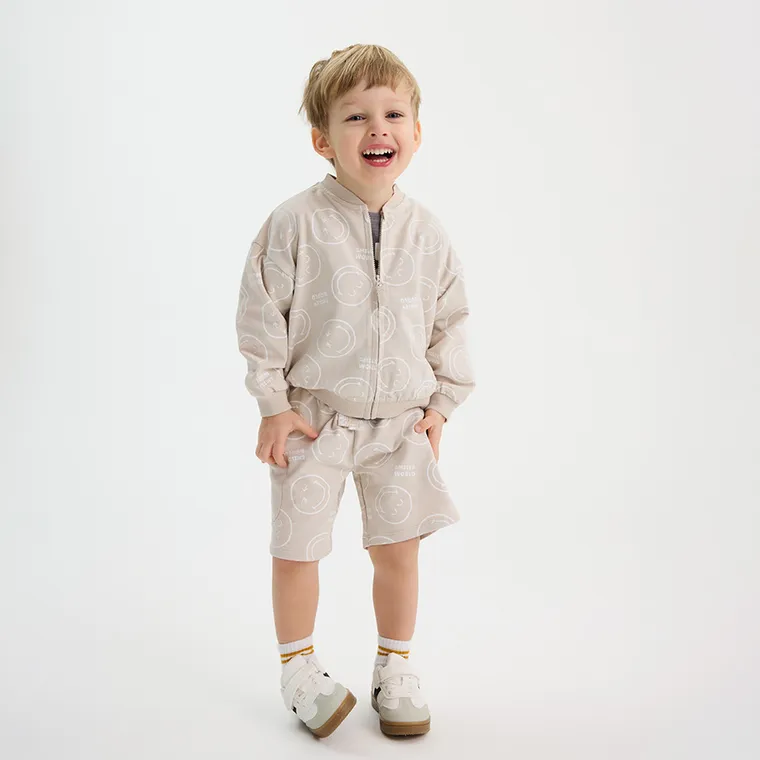 Cool Club, Szorty chłopięce, beżowe, SmileyWorld