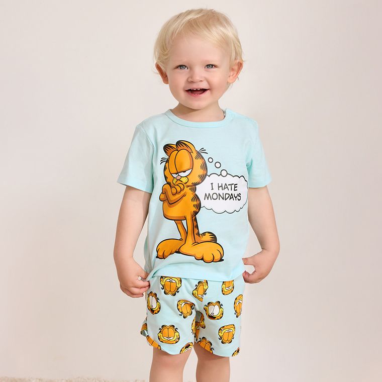 Cool Club, Szorty chłopięce, turkusowe, Garfield