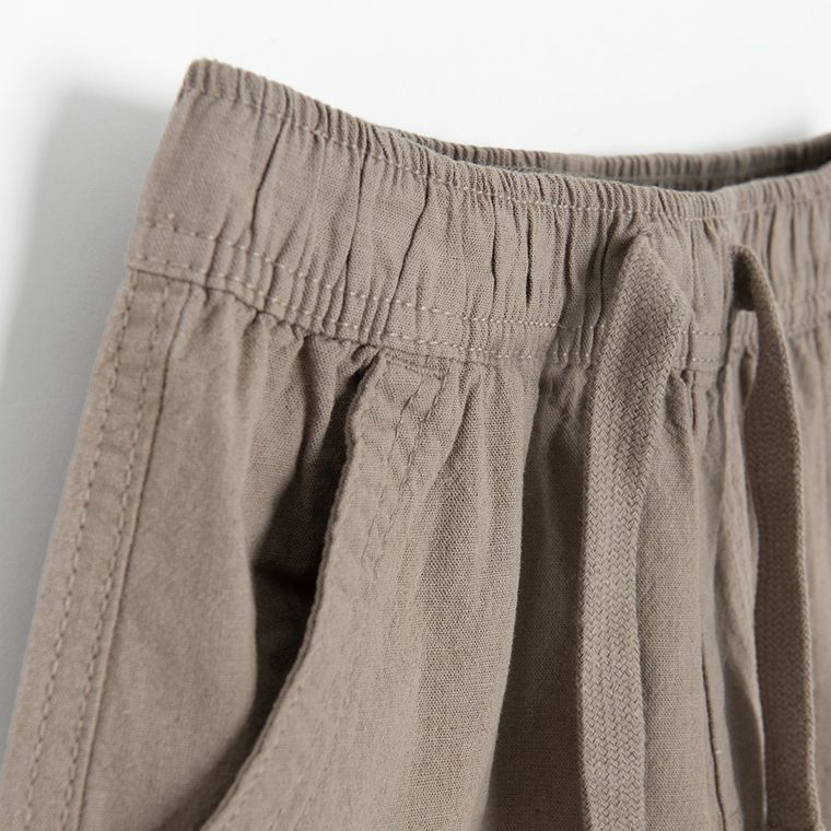 Cool Club, Szorty chłopięce z lnem, relaxed, brązowe