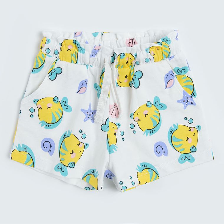 Cool Club, Szorty dziewczęce, białe, różowe, Księżniczki Disneya, zestaw, 2 szt.