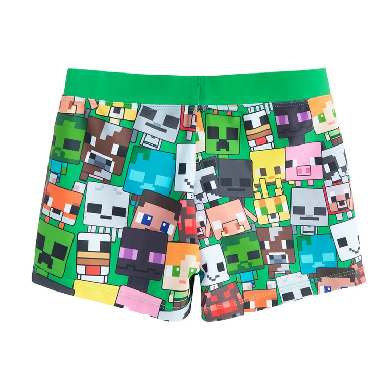 Cool Club, Szorty kąpielowe chłopięce, UV 50, zielone, Minecraft