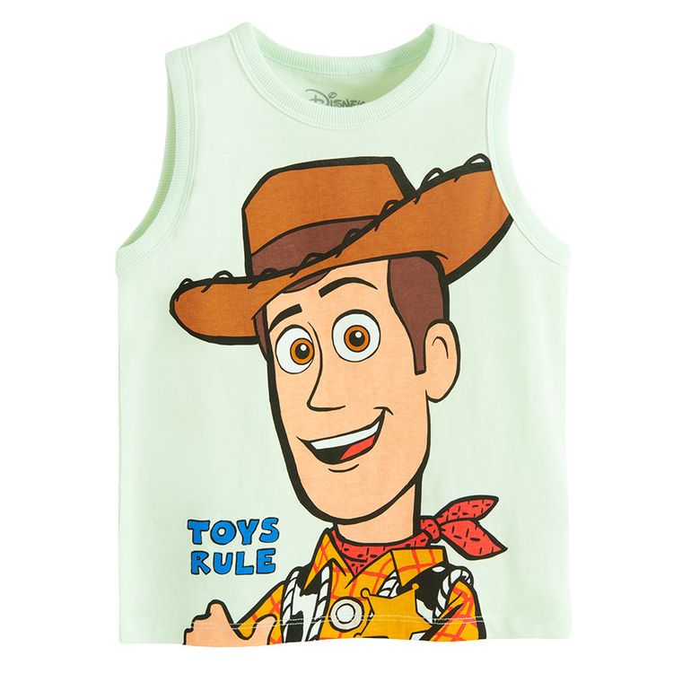 Cool Club, T-shirt chłopięcy bez rękawów, miętowy, Toy Story