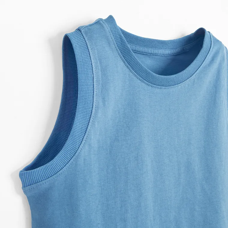 Cool Club, T-shirt chłopięcy bez rękawów, niebieski