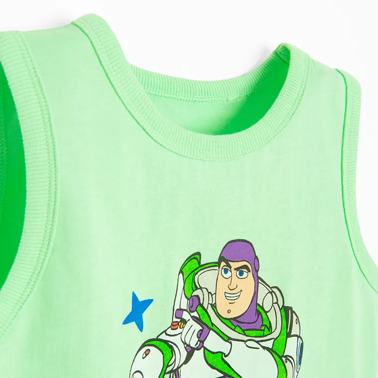 Cool Club, T-shirt chłopięcy bez rękawów, zielony, Toy Story