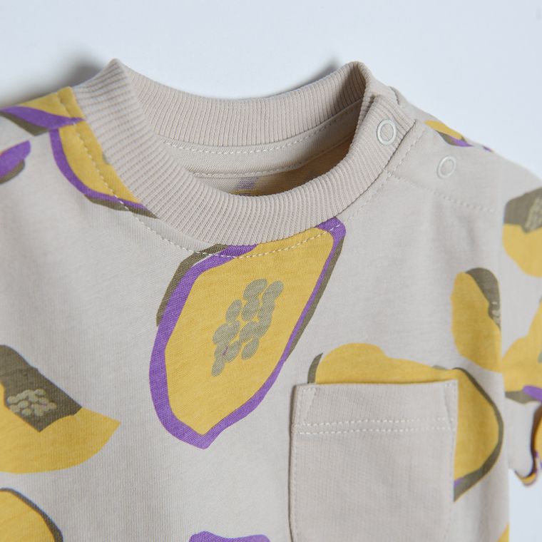 Cool Club, T-shirt chłopięcy, beżowy