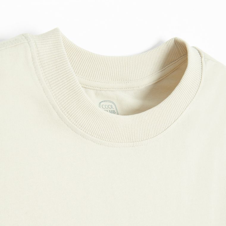 Cool Club, T-shirt chłopięcy, beżowy
