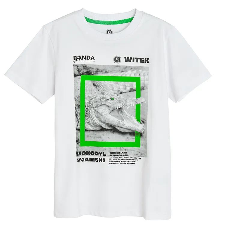 Cool Club, T-shirt chłopięcy, biały