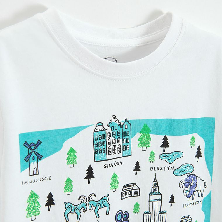 Cool Club, T-shirt chłopięcy, biały