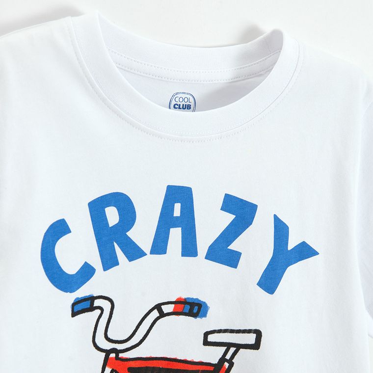 Cool Club, T-shirt chłopięcy, biały