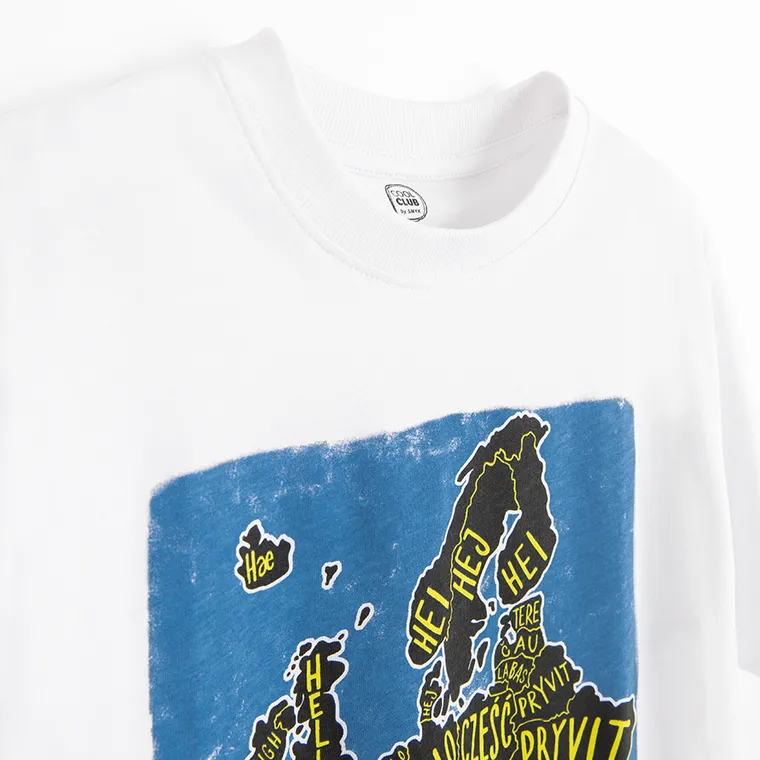 Cool Club, T-shirt chłopięcy, biały