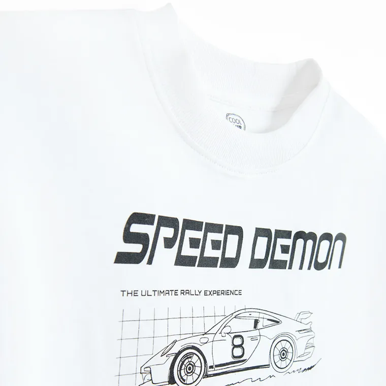 Cool Club, T-shirt chłopięcy, biały