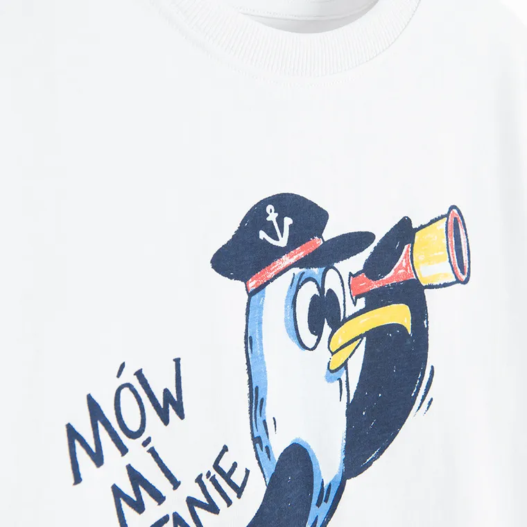 Cool Club, T-shirt chłopięcy, biały