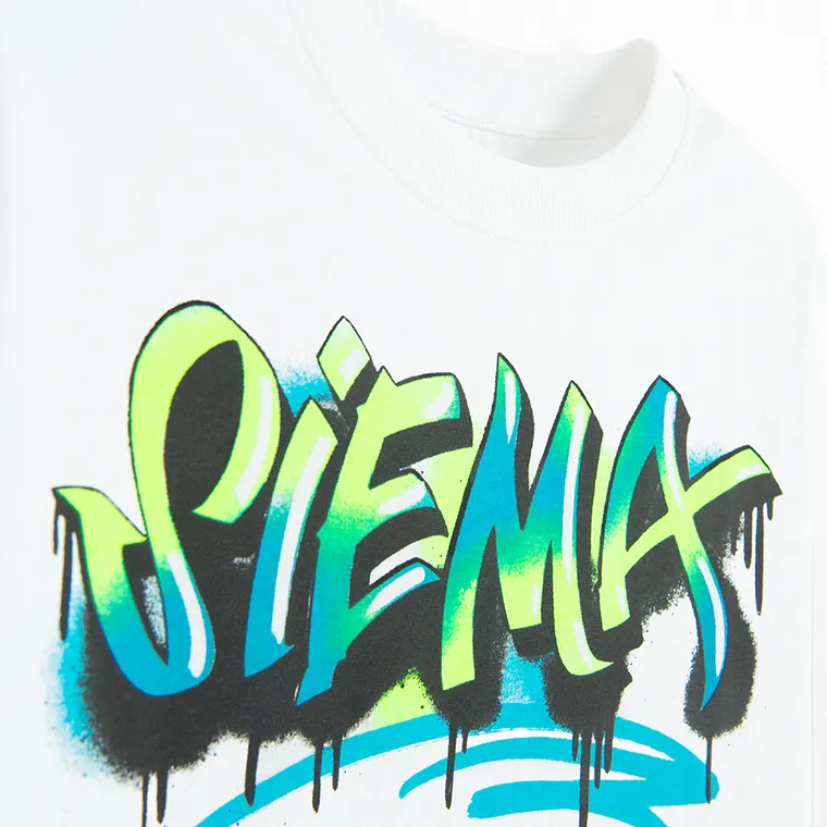 Cool Club, T-shirt chłopięcy, biały