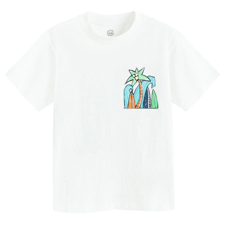 Cool Club, T-shirt chłopięcy, biały