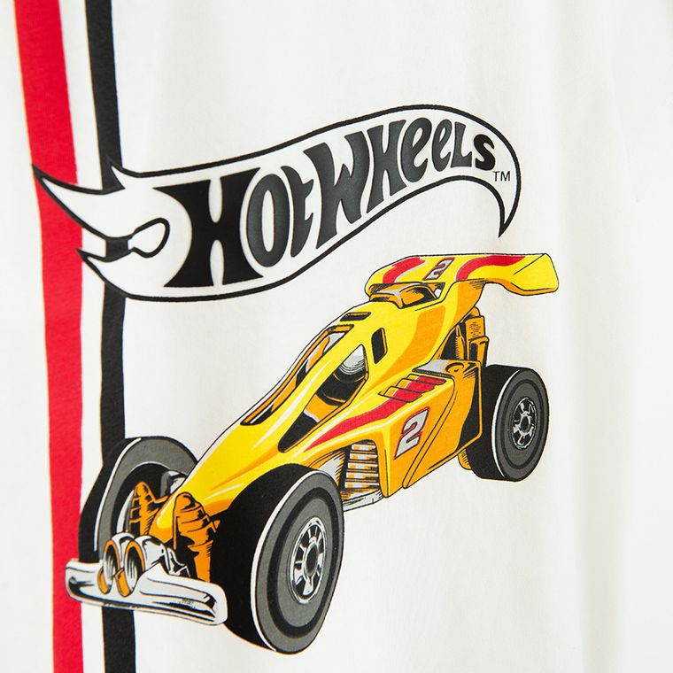 Cool Club, T-shirt chłopięcy, biały, Hot Wheels