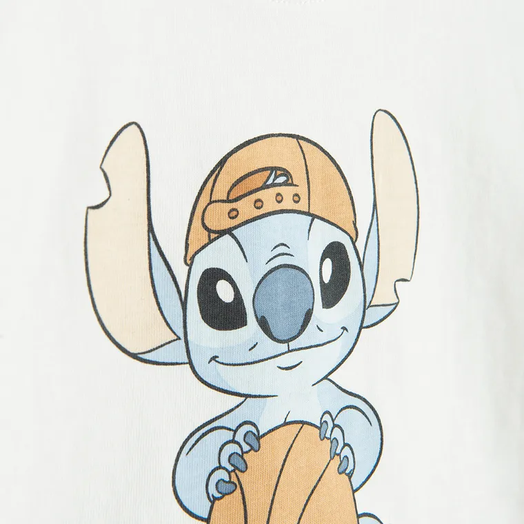 Cool Club, T-shirt chłopięcy, biały, Lilo i Stitch