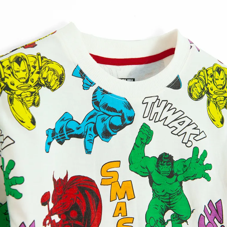 Cool Club, T-shirt chłopięcy, biały, Marvel Super Heroes