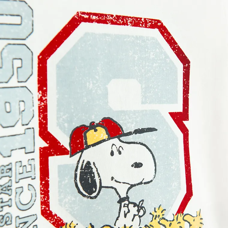 Cool Club, T-shirt chłopięcy, biały, Snoopy