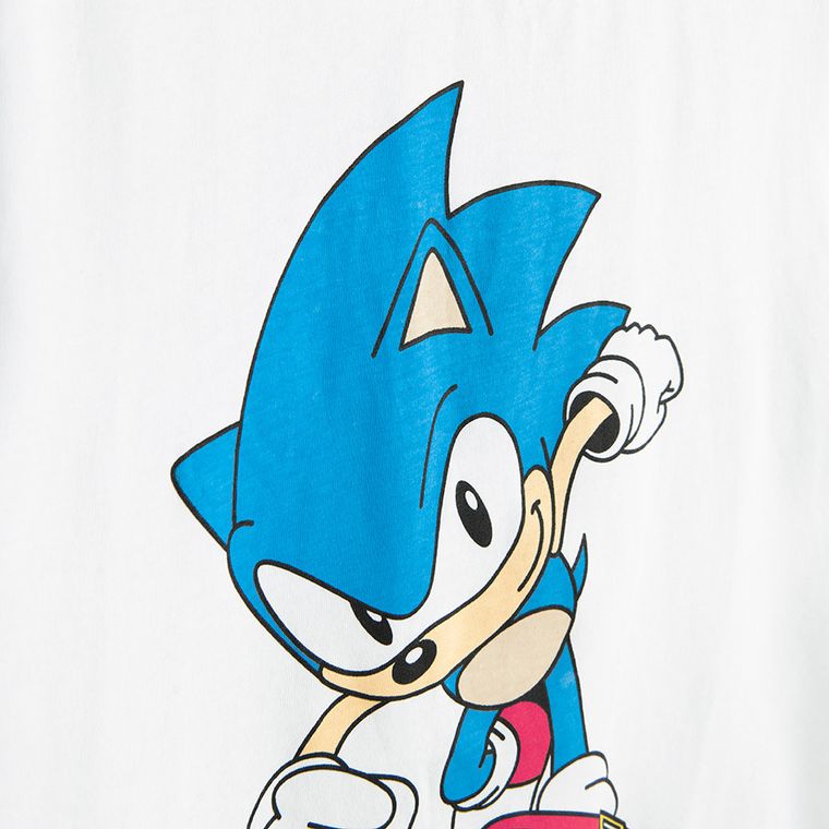 Cool Club, T-shirt chłopięcy, biały, Sonic the Hedgehog