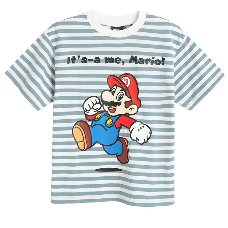 Cool Club, T-shirt chłopięcy, biały, Super Mario
