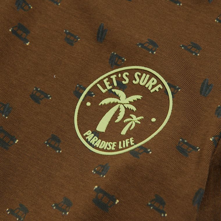 Cool Club, T-shirt chłopięcy, brązowy