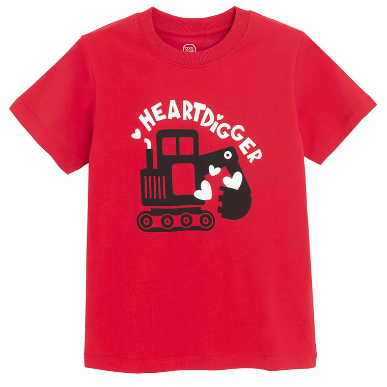 Cool Club, T-shirt chłopięcy, czerwony