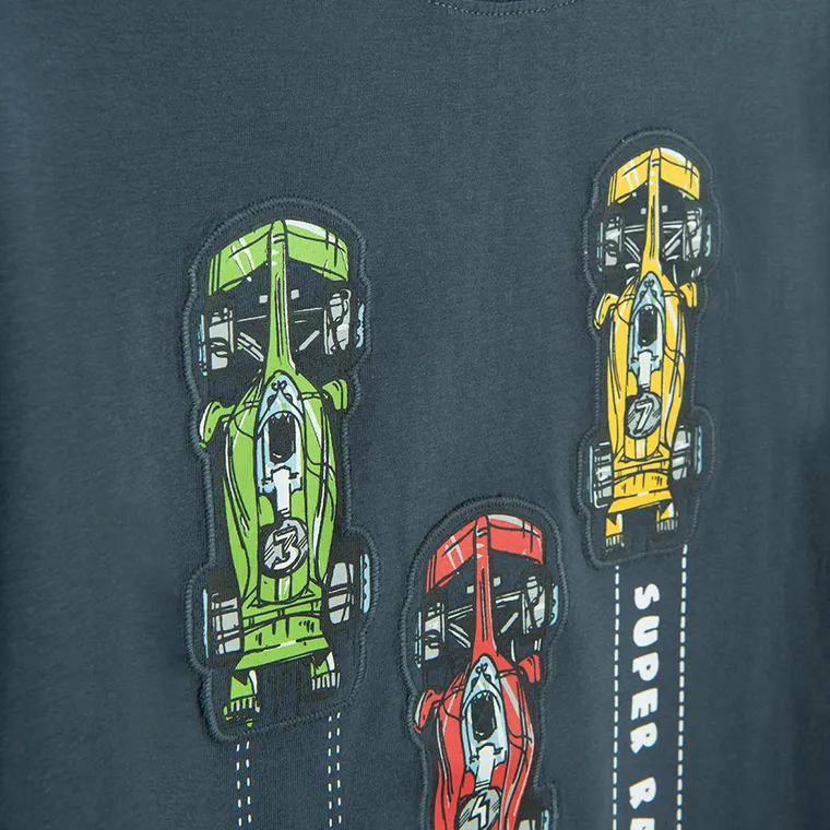 Cool Club, T-shirt chłopięcy, grafitowy