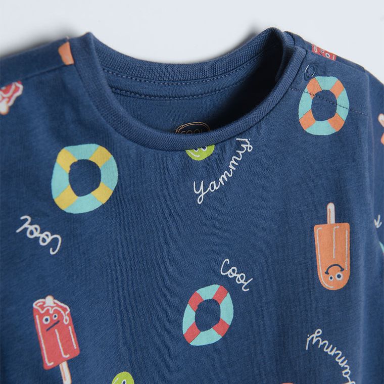 Cool Club, T-shirt chłopięcy, granatowy