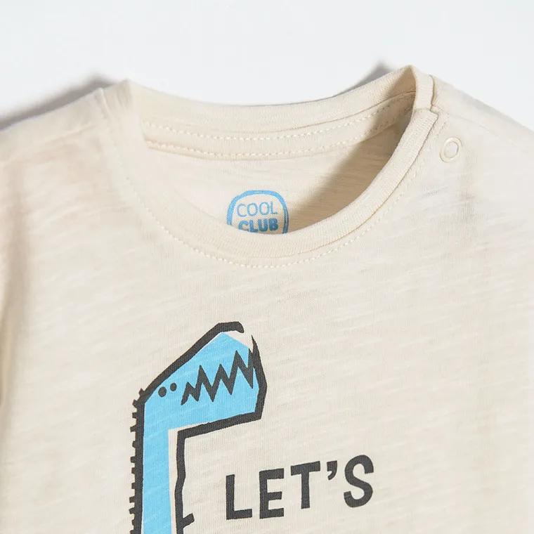 Cool Club, T-shirt chłopięcy, jasnobeżowy