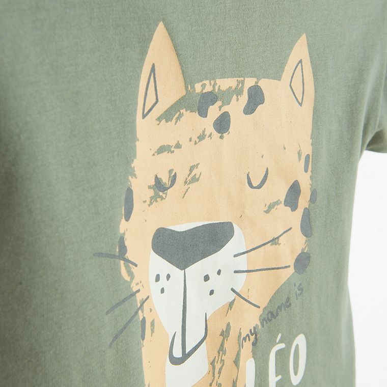 Cool Club, T-shirt chłopięcy, khaki
