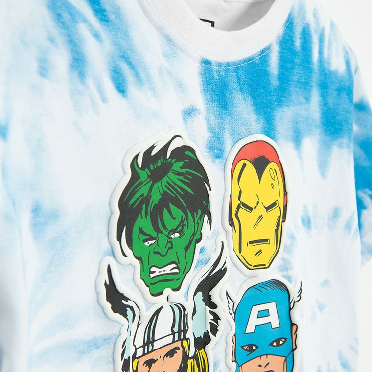 Cool Club, T-shirt chłopięcy, niebieski, Marvel Super Heores