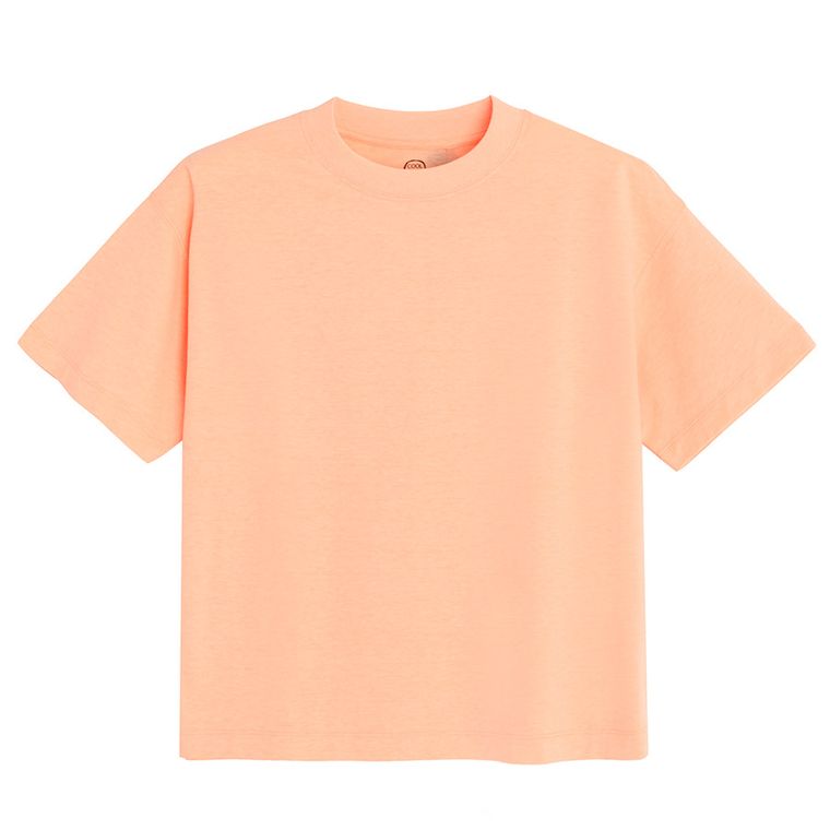 Cool Club, T-shirt chłopięcy, oversize, pomarańczowy