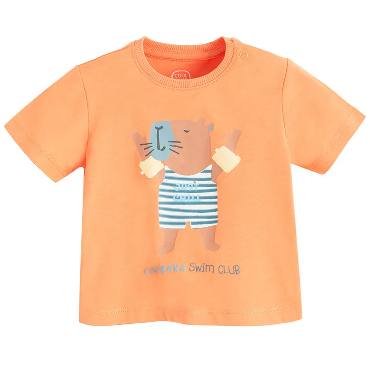 Cool Club, T-shirt chłopięcy, pomarańczowy