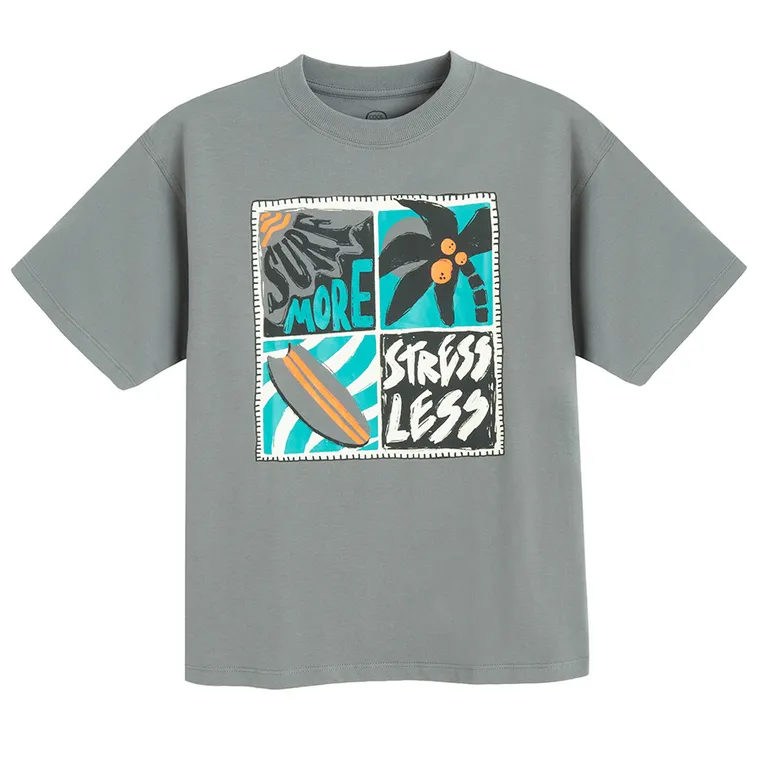 Cool Club, T-shirt chłopięcy, szary