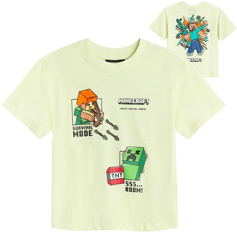Cool Club, T-shirt chłopięcy, zielony, Minecraft