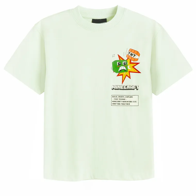 Cool Club, T-shirt chłopięcy, zielony, Minecraft