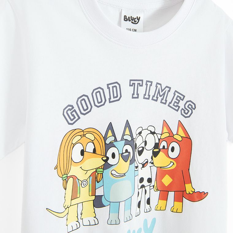 Cool Club, T-shirt dziecięcy, biały, Bluey