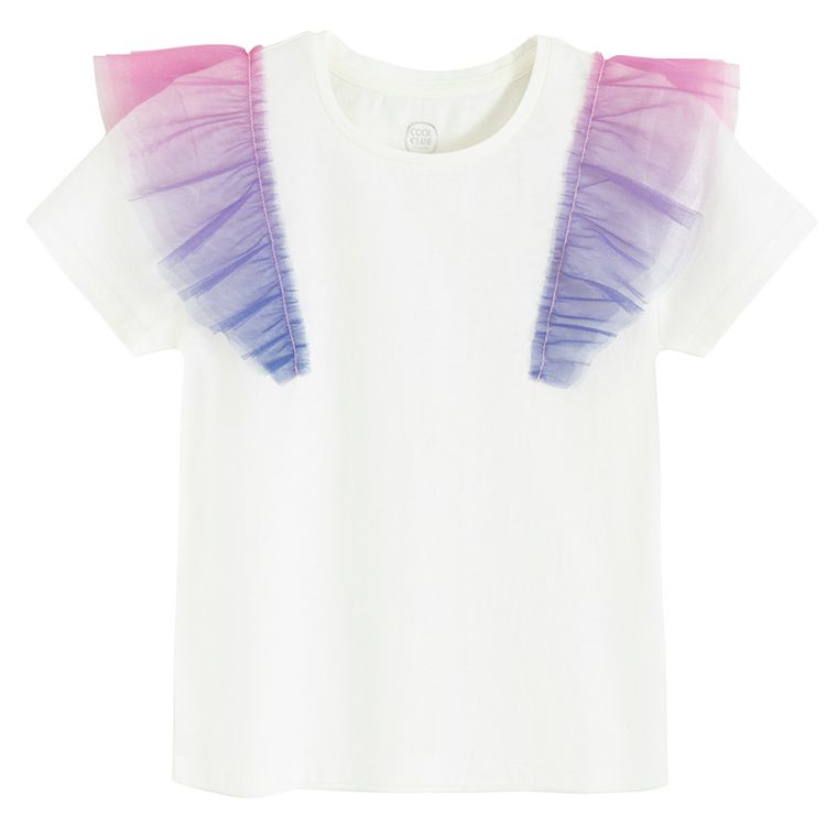 Cool Club, T-shirt dziewczęcy, biały