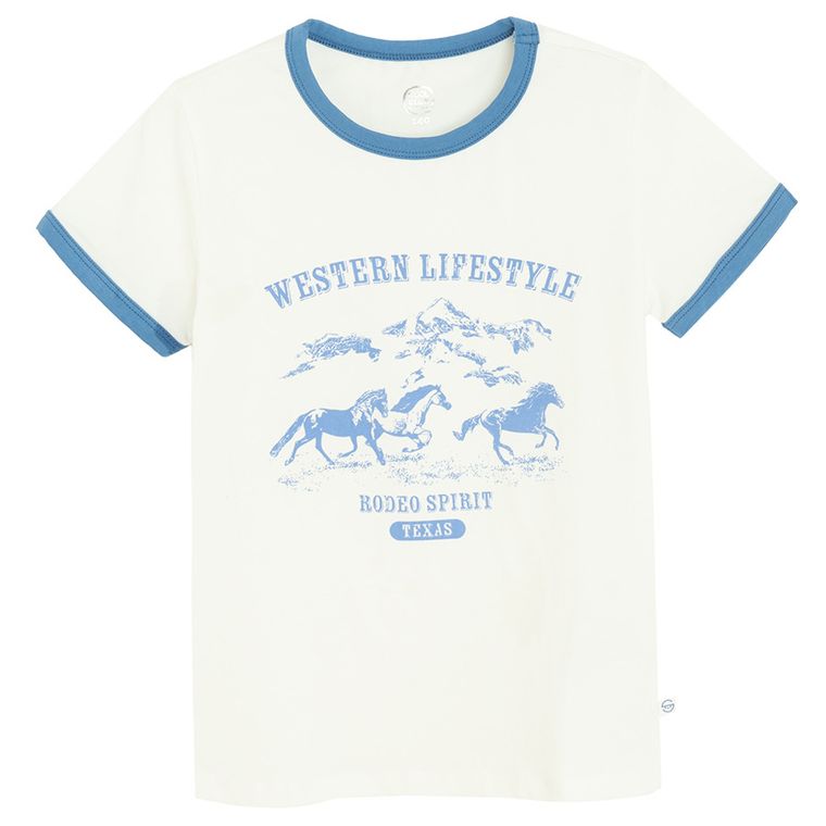 Cool Club, T-shirt dziewczęcy, biały