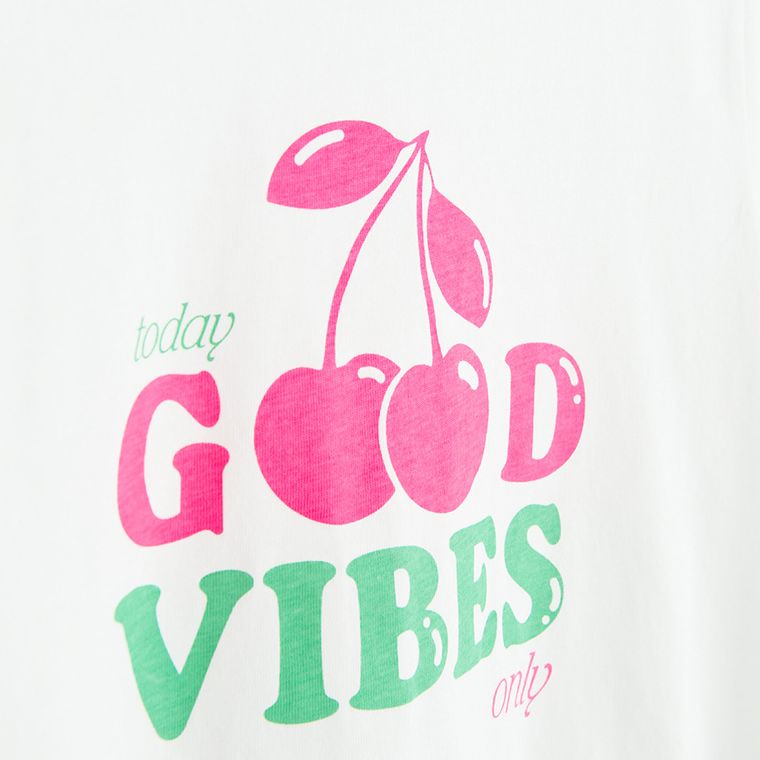 Cool Club, T-shirt dziewczęcy, biały